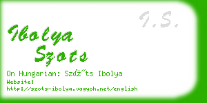 ibolya szots business card